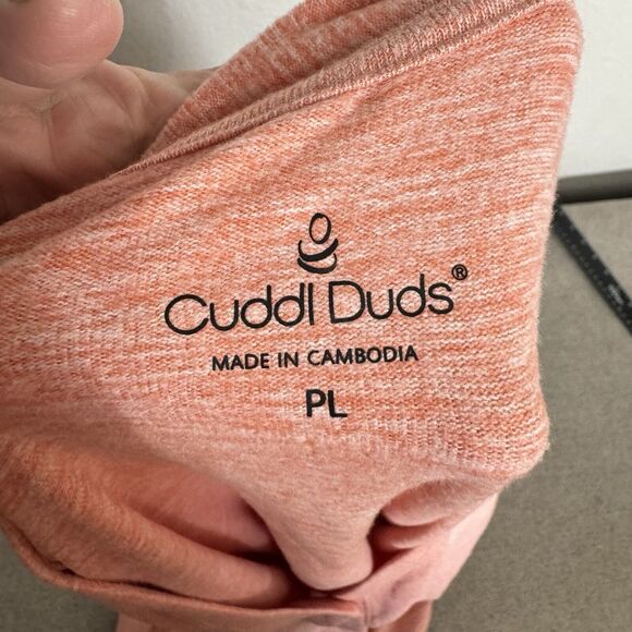 Cuddl Duds Sleep Shirt L Petite Peach Fleece Lined Comfort Sleep Cardigan Cozy - Picture 4 of 10